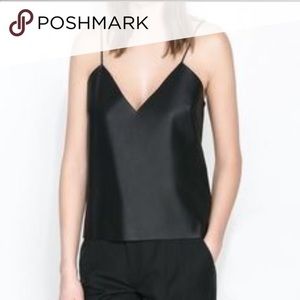 Zara Faux Leather Tank Top